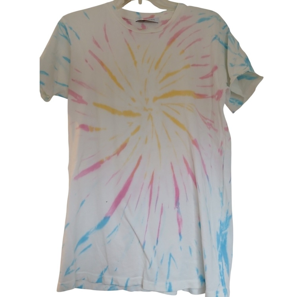 Daydreamer T Shirt Women's Size S White Short Sleeve Crew Neck Tie Dye Ladies